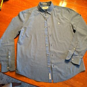 Men’s button down shirt Blue/black checkered